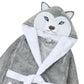 Childrens Frosted Fleece Husky Dressing Gown with Tail ~ 2-13 Years