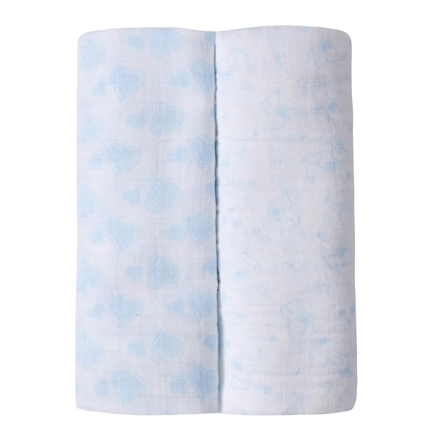 Babies 2 Pack Muslin Blankets