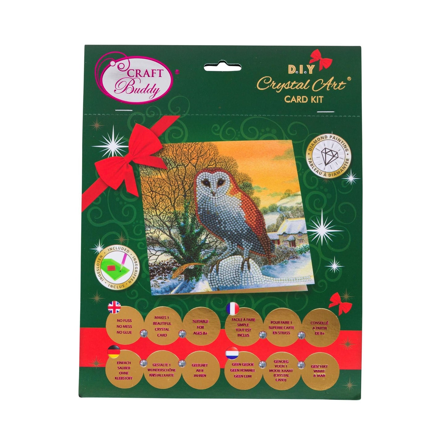 Craft Buddy 18x18cm DIY Crystal Christmas Card Kit ~ 2020 Designs