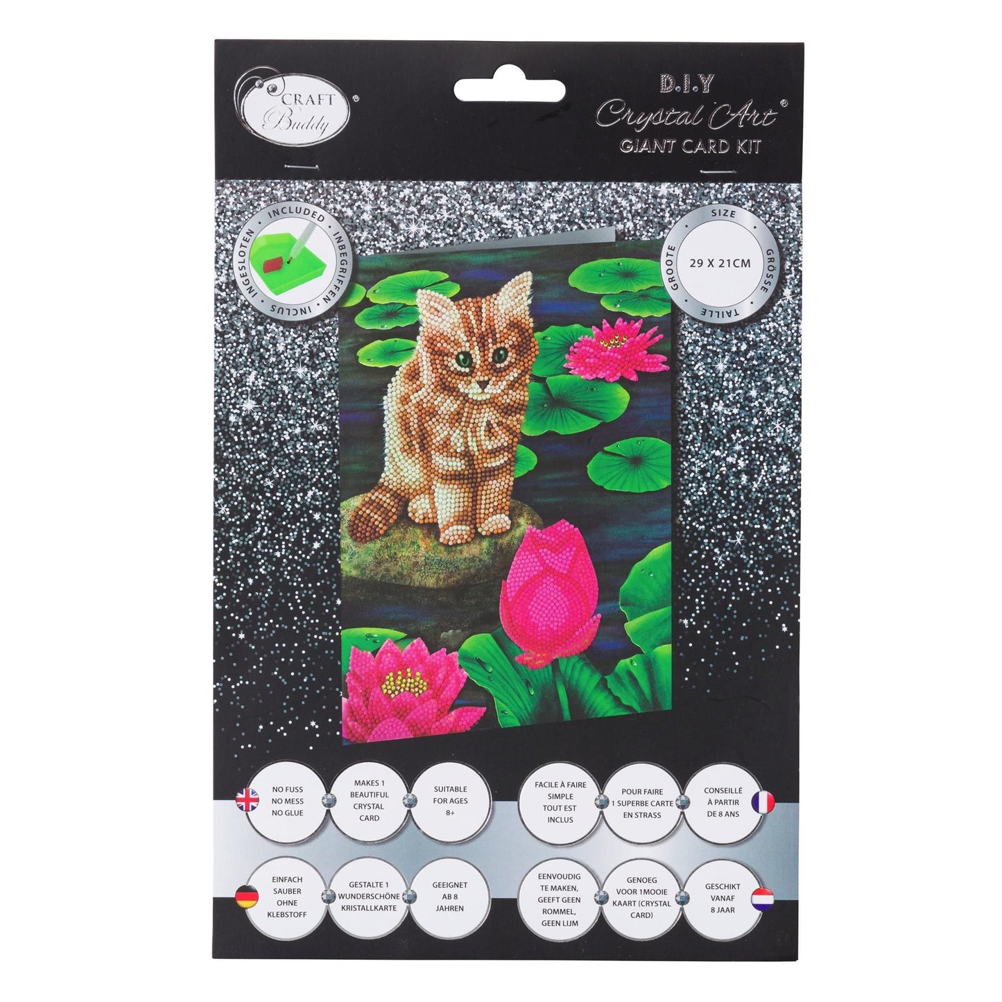 Craft Buddy DIY Giant 29cm x 21cm Crystal Card Kit