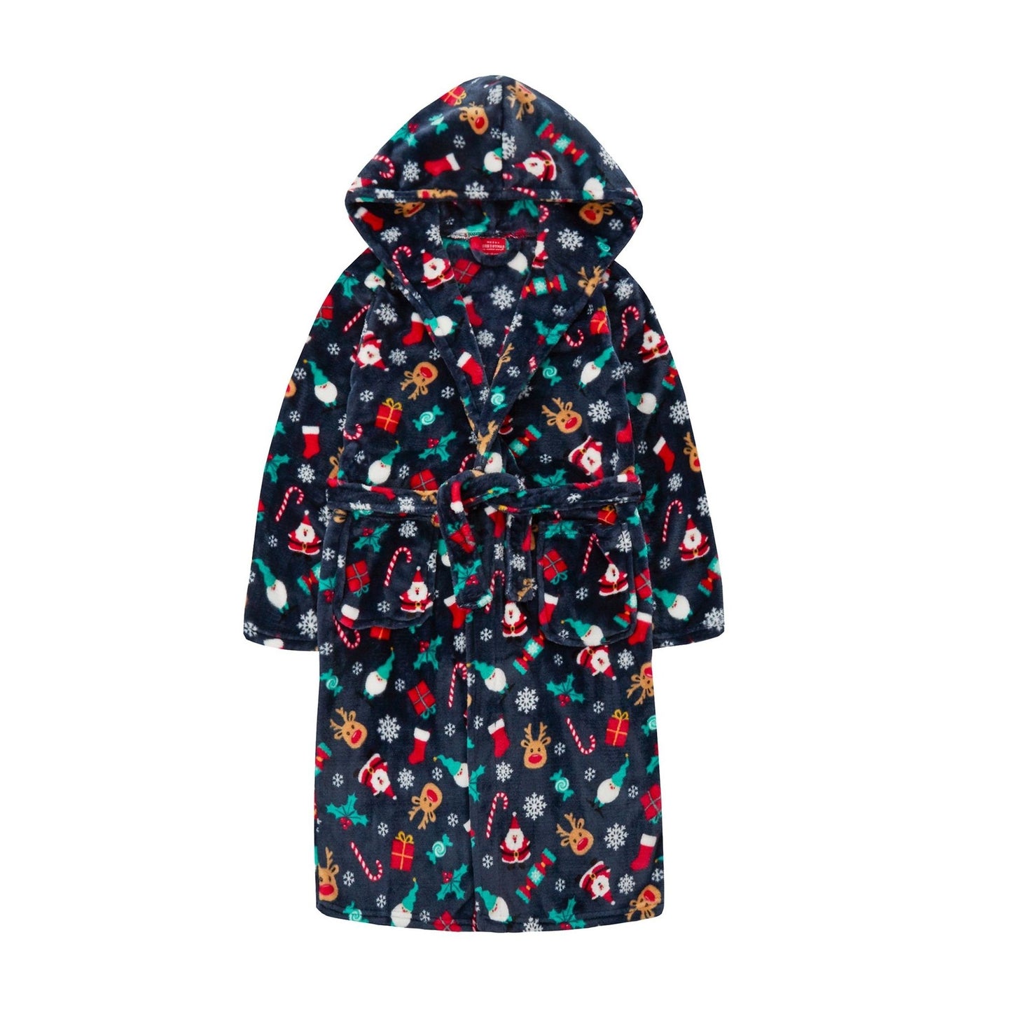 Childrens Christmas Design Dressing Gown - 2-13 years