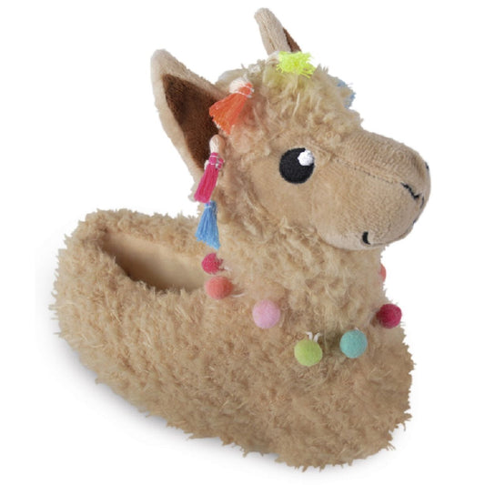 Ladies Novelty Plush Llama Slippers