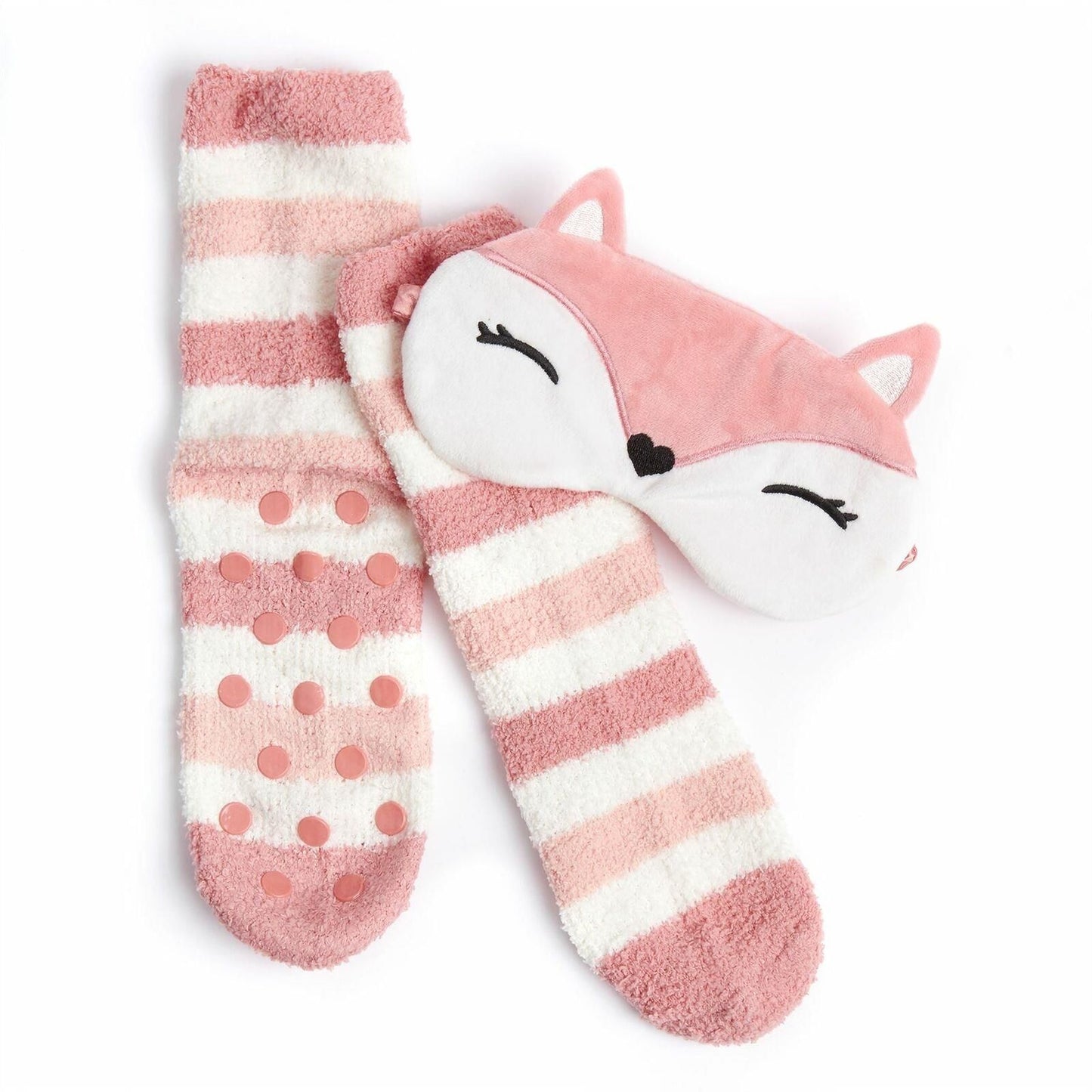 Ladies Eyemask and Cosy Slipper Sock Set