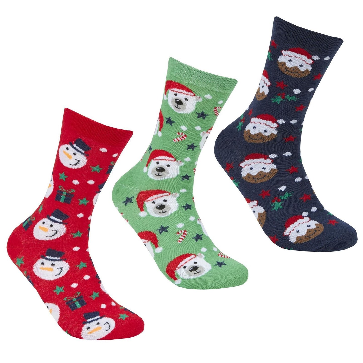 Adults 3 Pack Christmas Socks