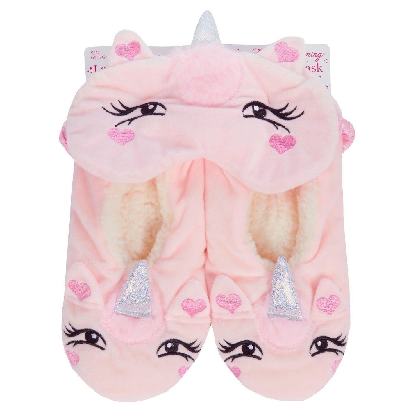 Ladies Eyemask and Fleece Lined Ballet Slipper Set