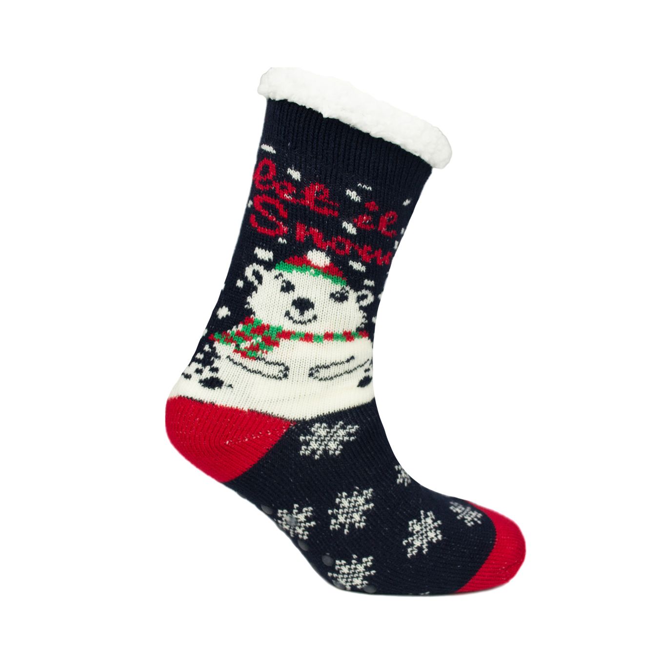 Ladies Novelty Christmas Fleece Lined Slipper Socks