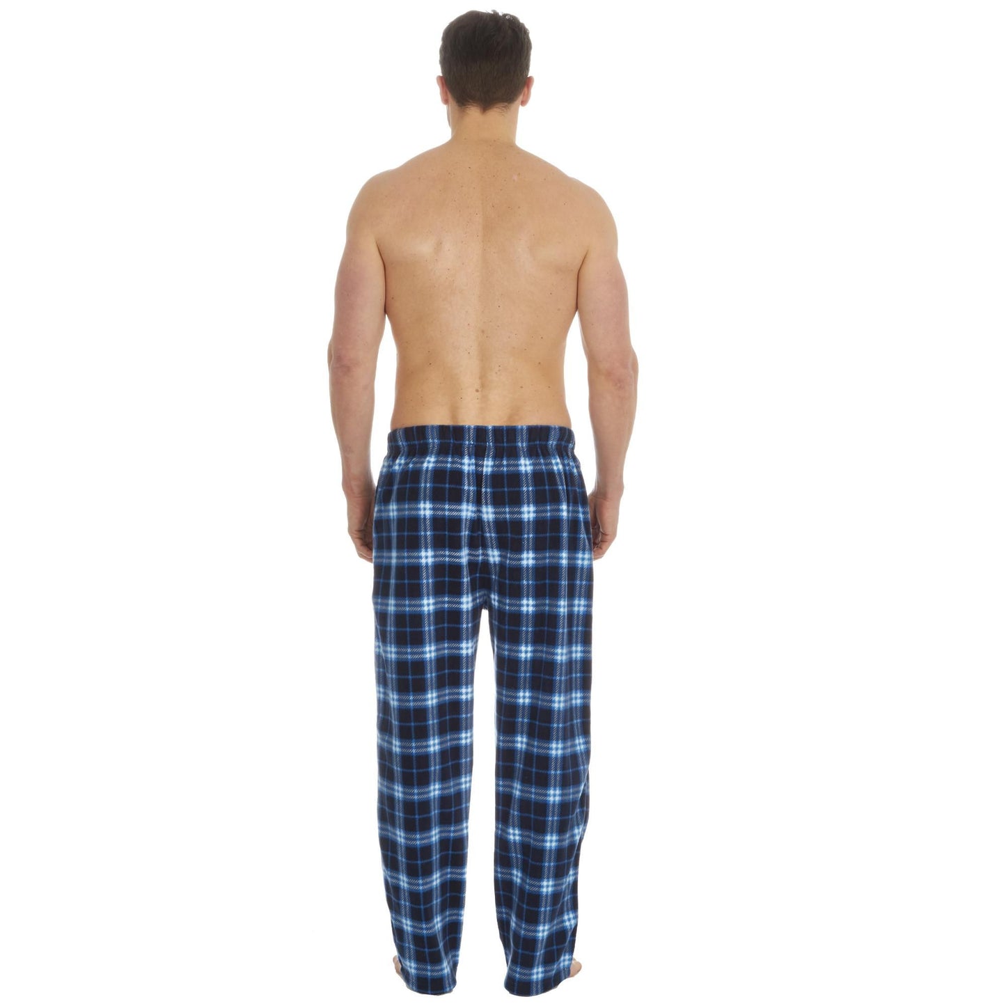 Mens Microfleece Check Lounge Pants / Pyjama Bottoms ~ S-2XL