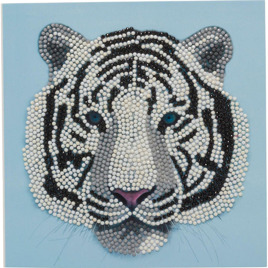 Craft Buddy 18x18cm DIY Crystal Card Kit - White Tiger Head