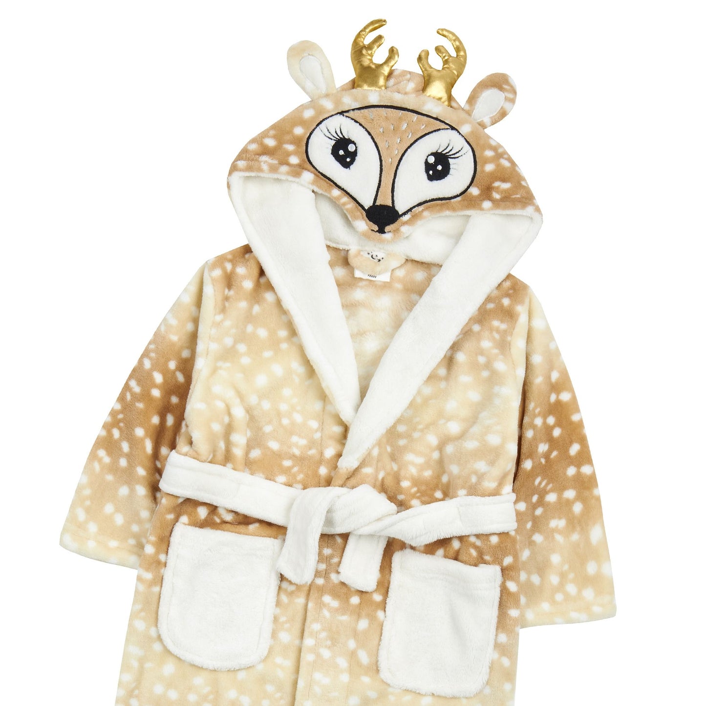 Childrens Christmas Deer Fleece Dressing Gown ~ 2-13 Years
