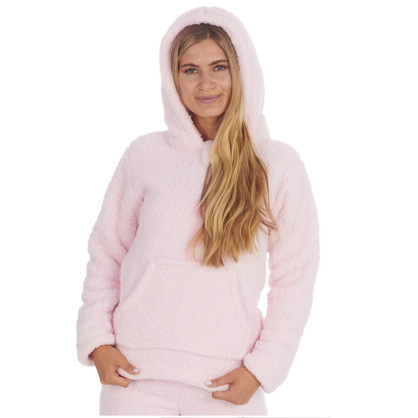 Ladies Borg Fleece Lounge Hoodie
