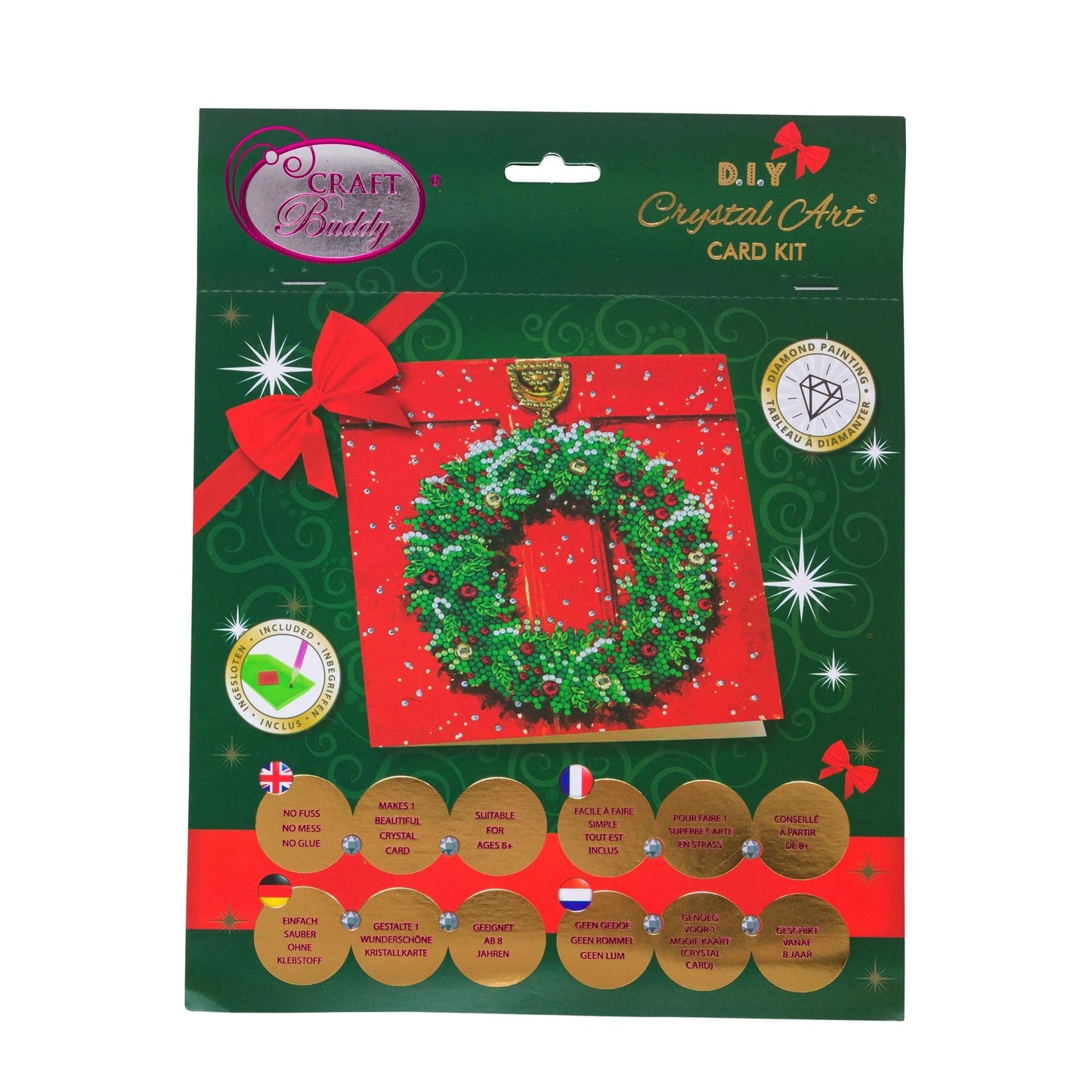 Craft Buddy 18x18cm DIY Crystal Christmas Card Kit ~ 2020 Designs