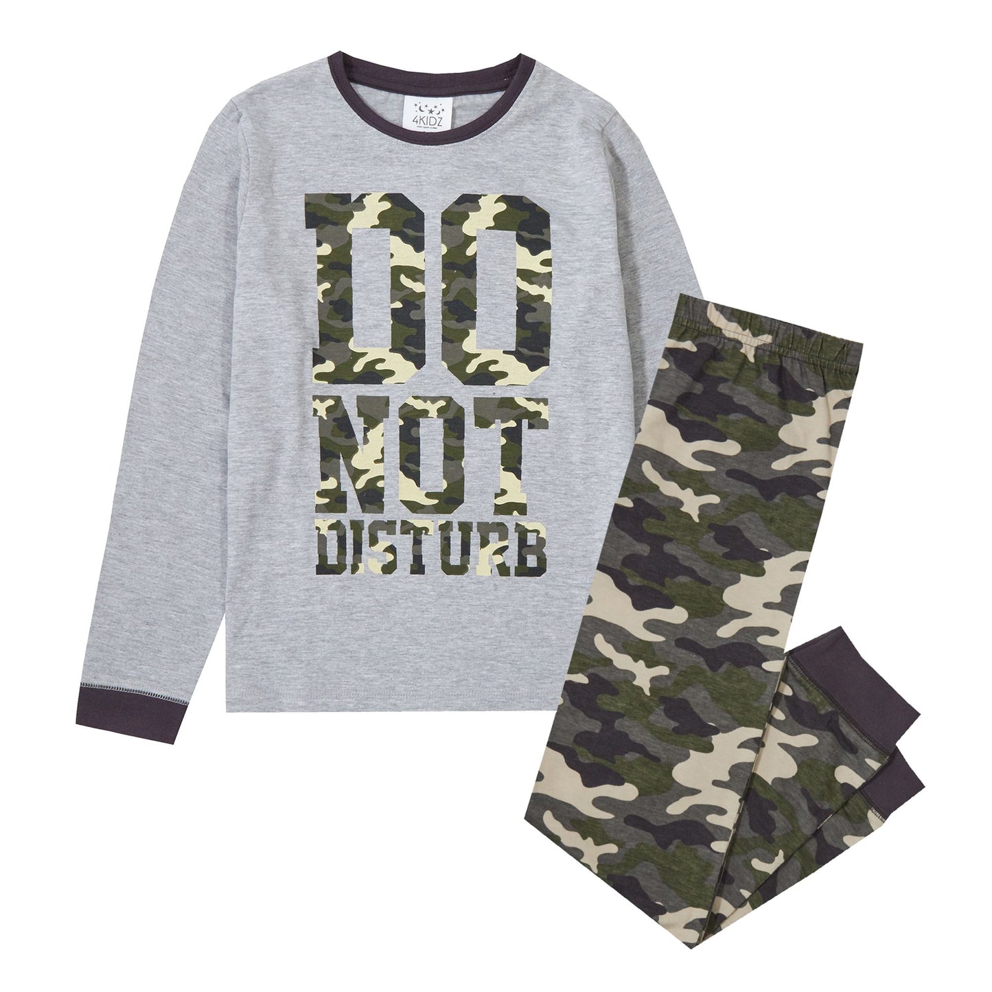 Childrens Do Not Disturb Camo Pyjama Set ~ 2-13 years