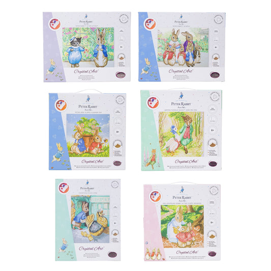 Craft Buddy Mounted Crystal Art Kits ~ Beatrix Potter Peter Rabbit Range