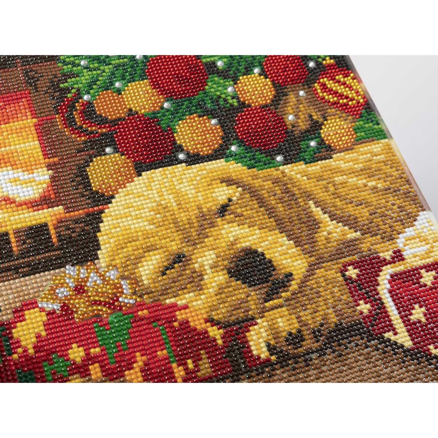 Craft Buddy Full Crystal Mounted Crystal Art Kit 30cm x 30cm - Sleeping Labrador Pup