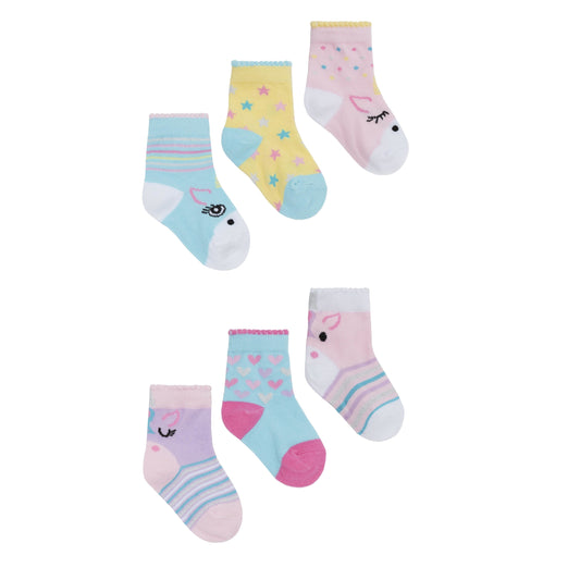 Babies 3 Pk of Unicorn Design Socks