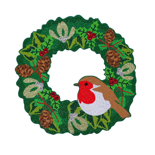 Craft Buddy 30cm Crystal Art Wreath Kit ~ Christmas