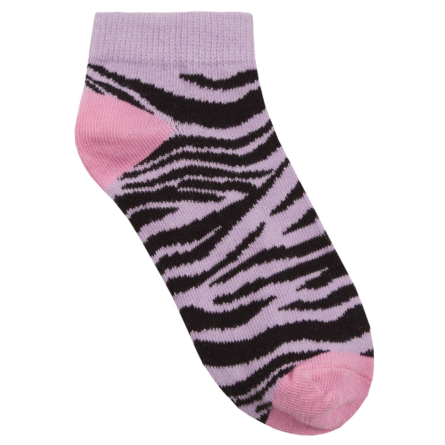 Girls 6 Pairs Animal Print Trainer Socks