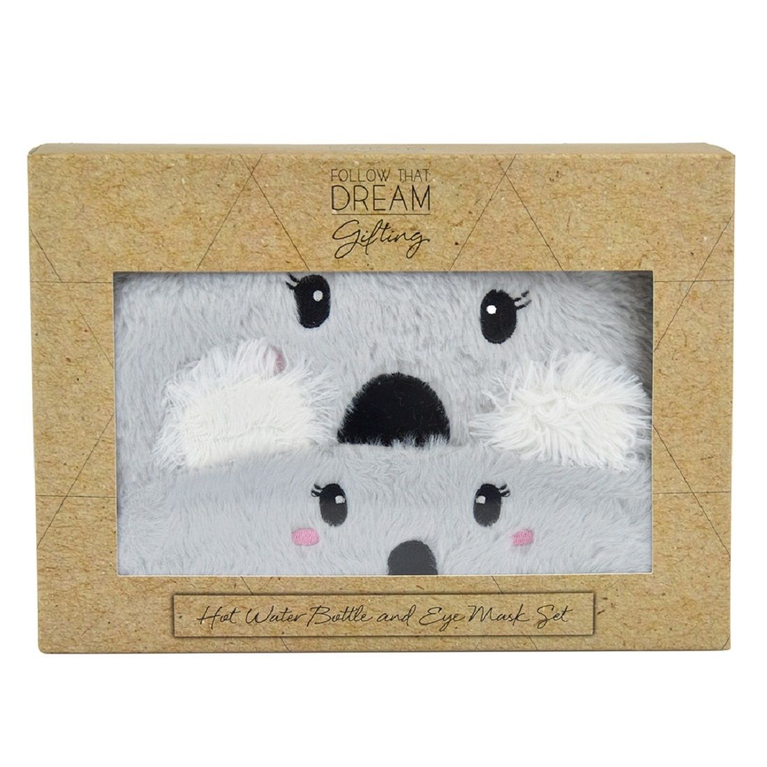 Koala Hot Water Bottle and Eye Mask Boxed Gift Set