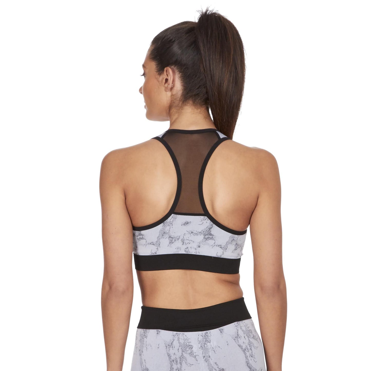 Ladies Marble Effect Print Gym Vest