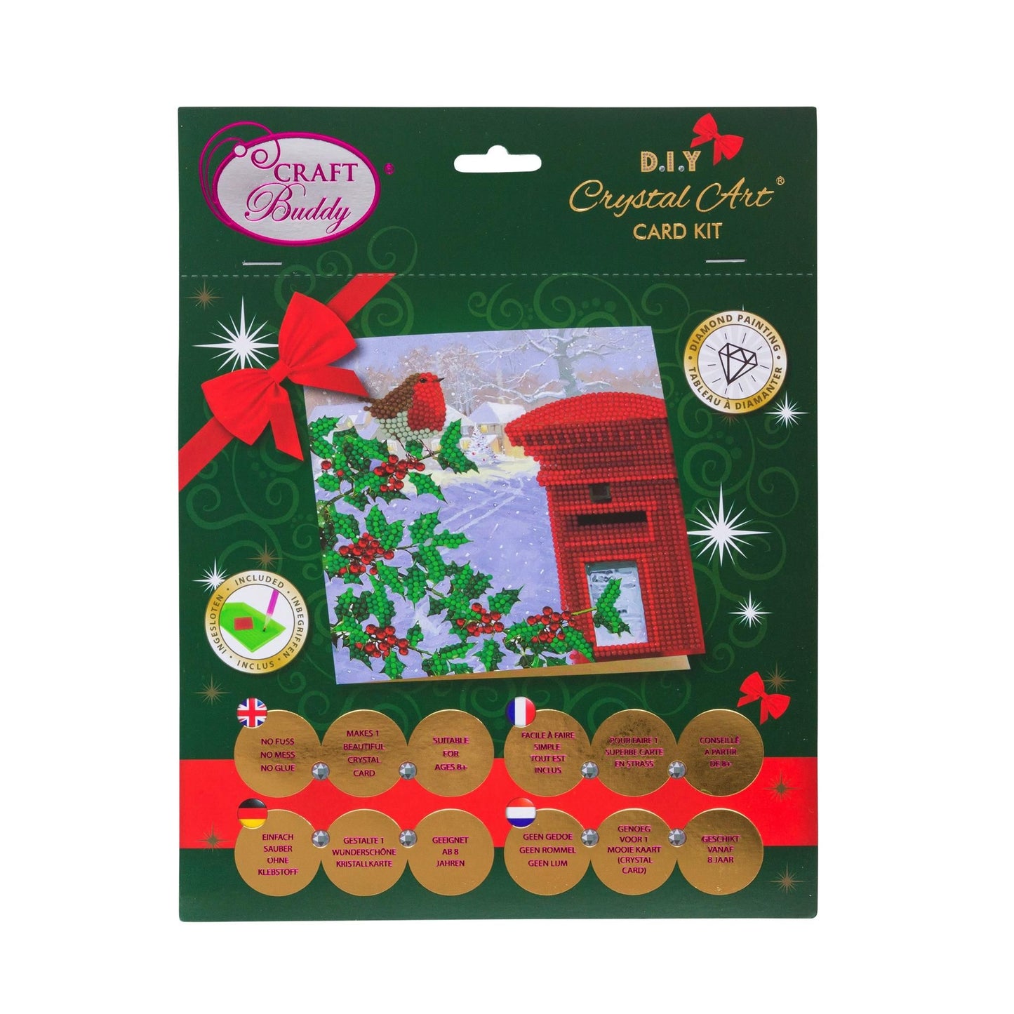 Craft Buddy 18x18cm DIY Crystal Christmas Card Kit ~ 2020 Designs
