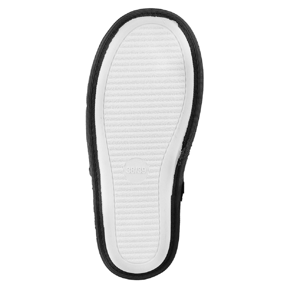 Ladies Faux Fur Lined Zebra Print Mule Slipper