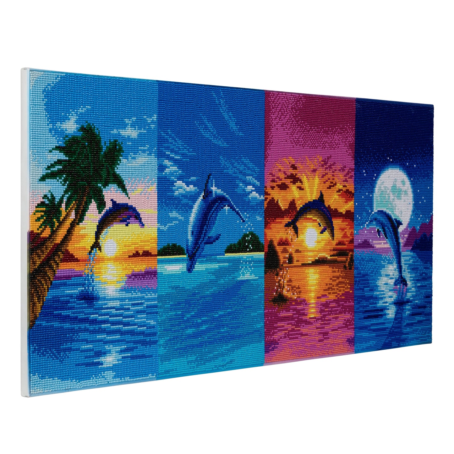 Craft Buddy Full Crystal Extra Large 40cm x 90cm Mounted Crystal Art Kit ~ Day Of The Dolphin