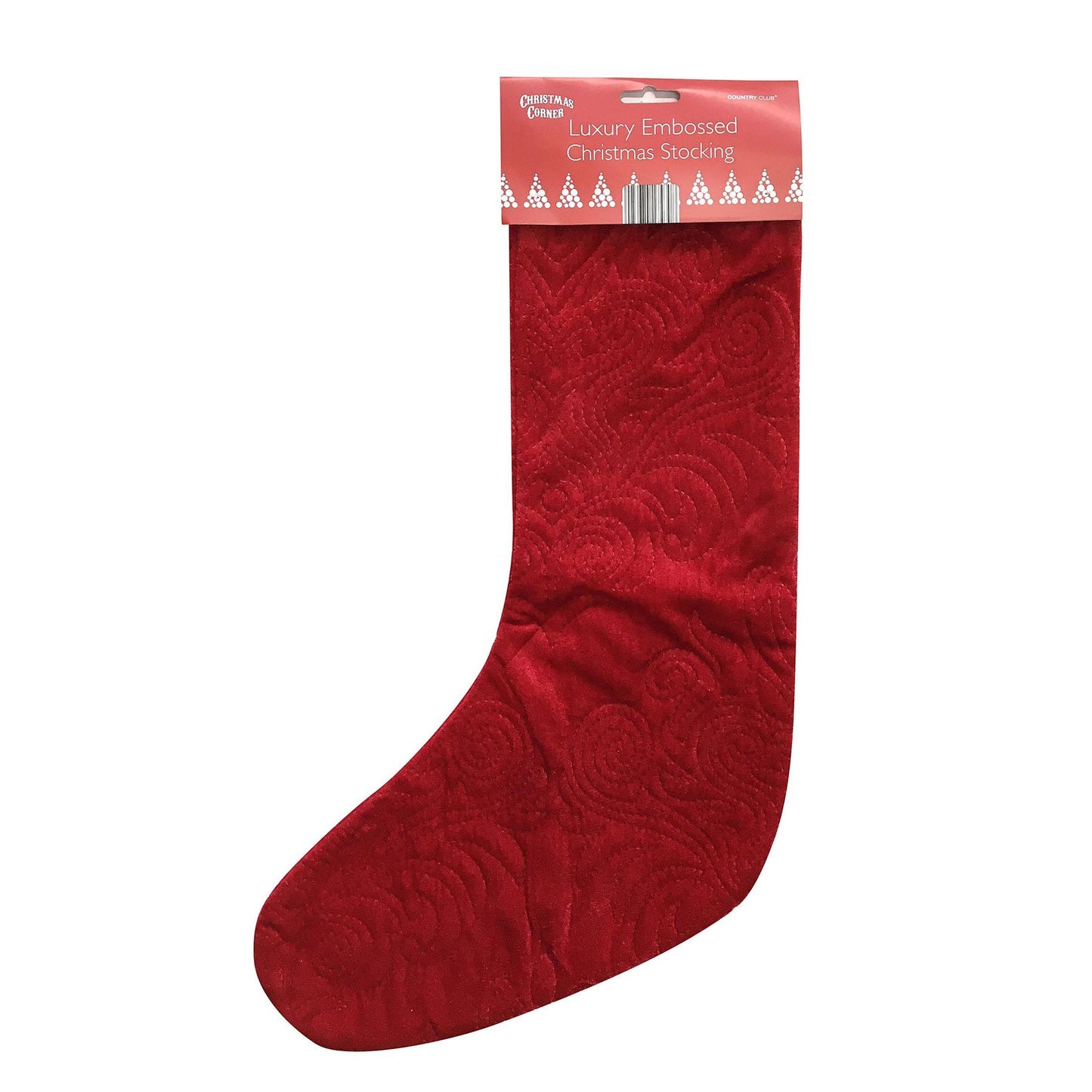 Luxury Embossed Christmas Stocking