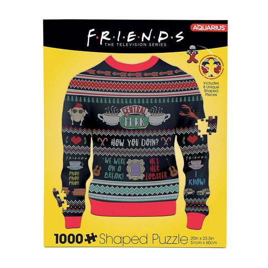 Aquarius Jigsaw Puzzle Friends Ugly Christmas Sweater 1000 Piece