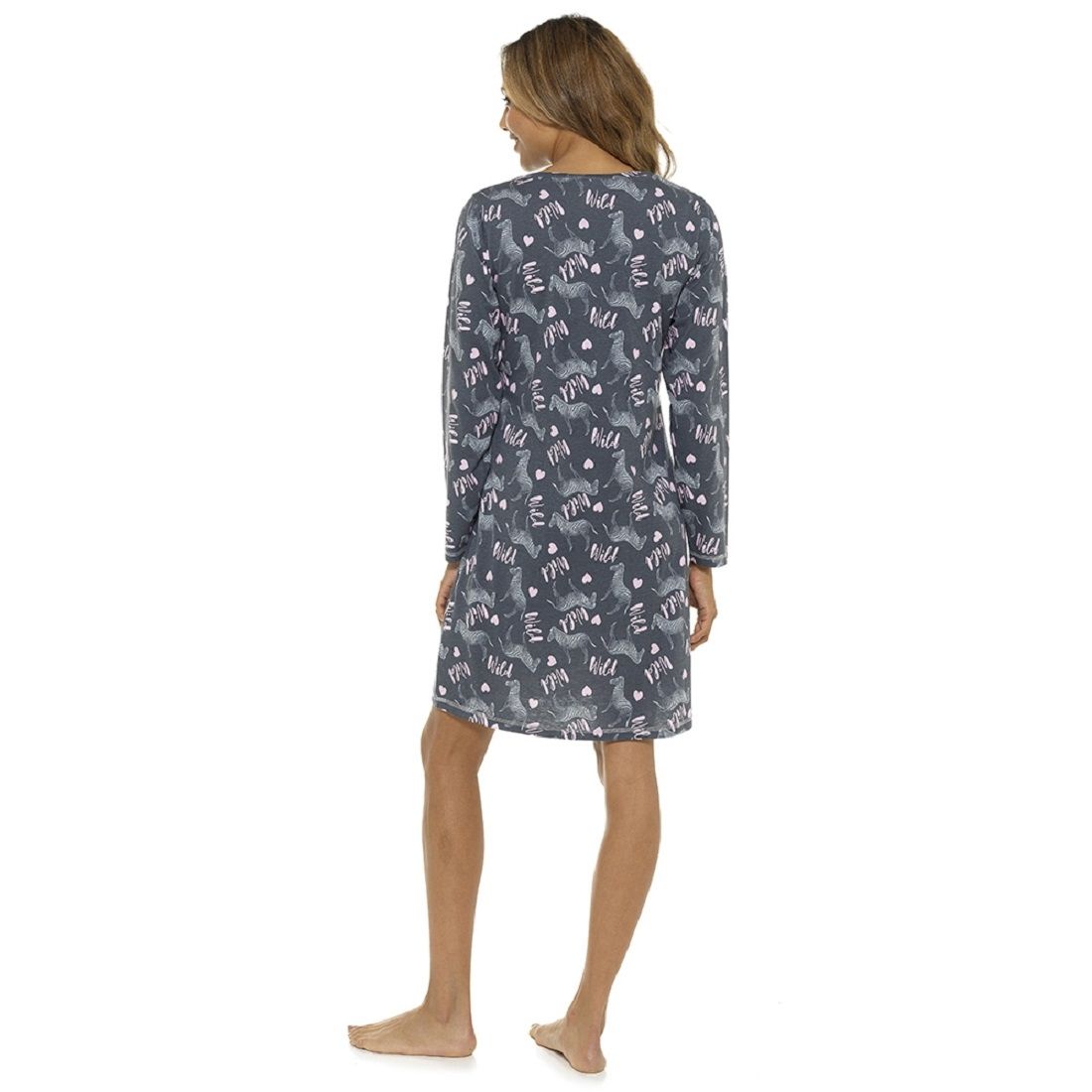 Ladies Wild Zebra All Over Print Nightdress ~ S-XL