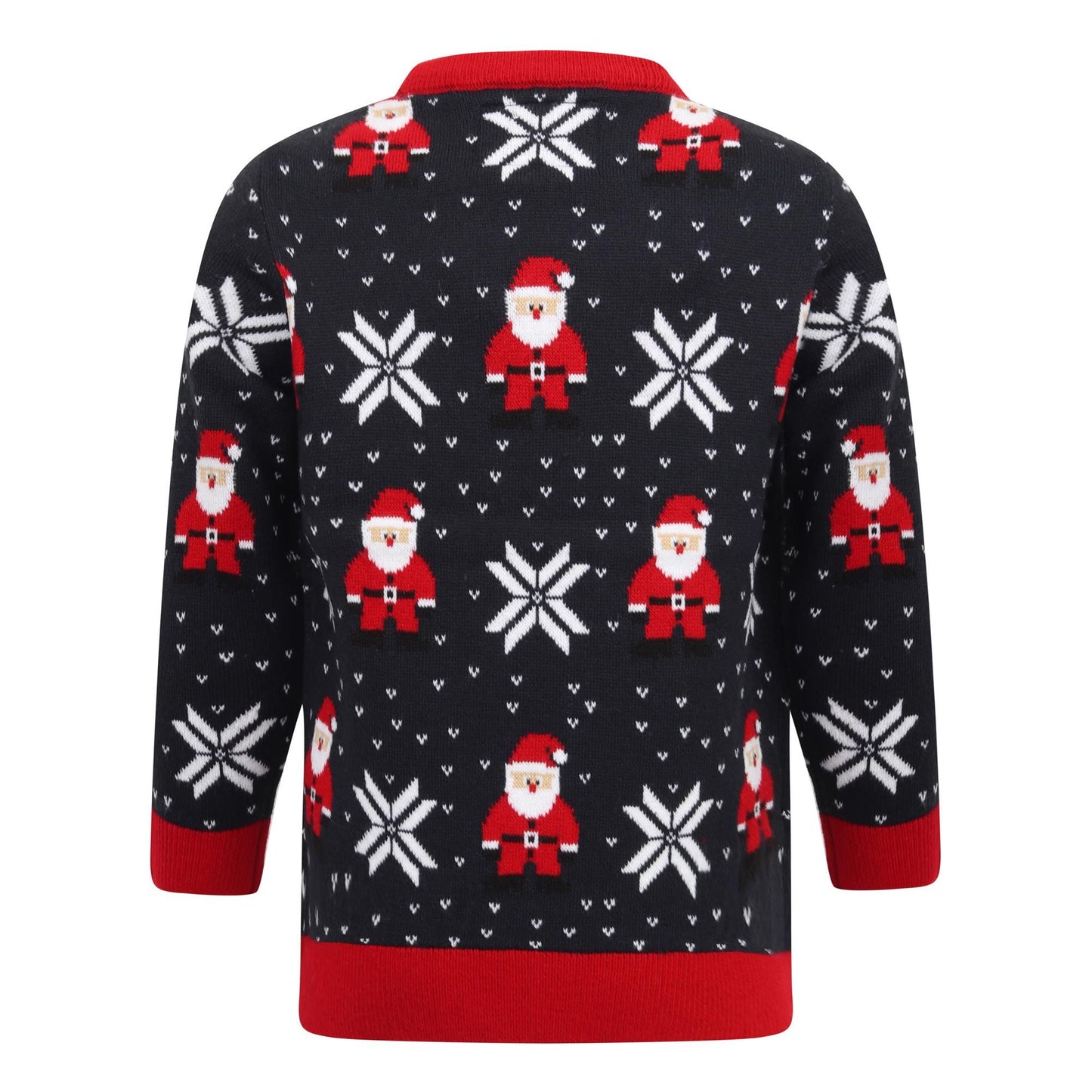 Childrens Unisex Santa Fairisle Design Knitted Christmas Jumper