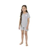 Childrens Cat Pocket Top Shorts Pyjama Set ~ 7-13 years