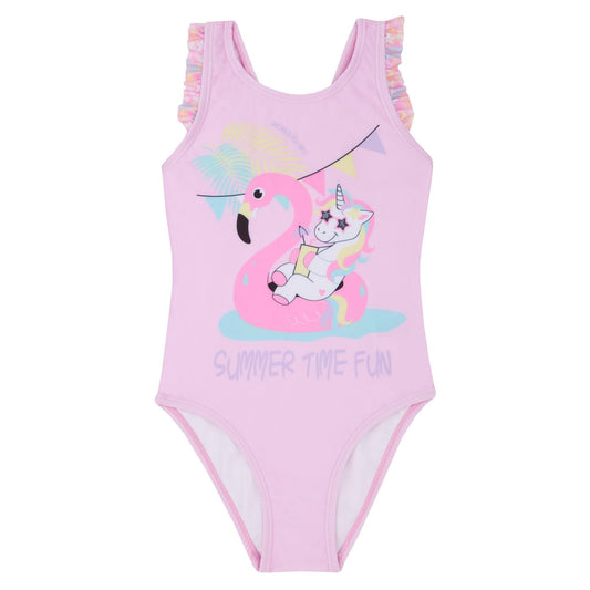 Girls One Piece Pink Unicorn Swimsuit ~ 3 months - 6 years