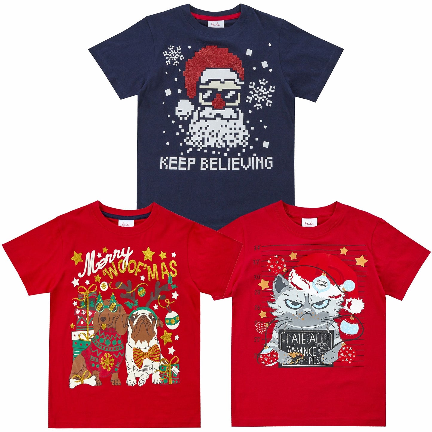 Childrens Cotton Christmas T Shirt ~ 7-13 years