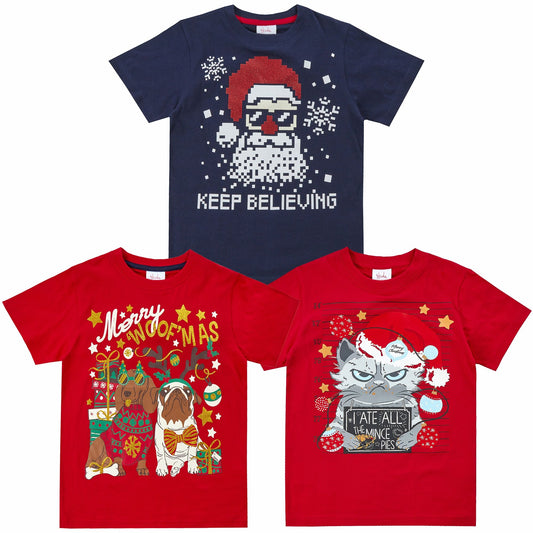 Childrens Cotton Christmas T Shirt ~ 7-13 years