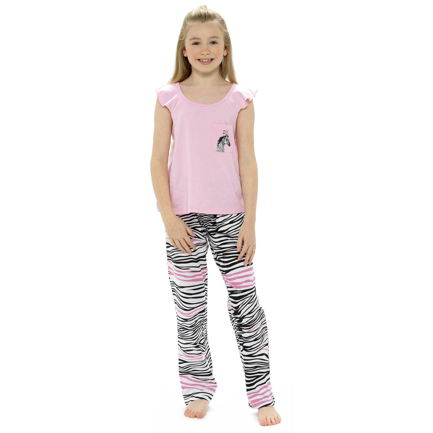 Childrens Zebra Design Short or Long Pyjama Set ~ 7-13 years