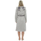 Ladies Fleece Dressing Gown with Panda Design Hood ~ S-XL