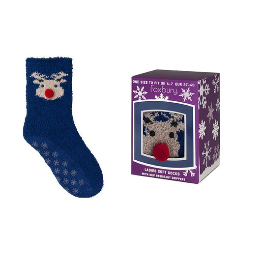 Ladies Novelty Christmas Animal Socks in Gift Box