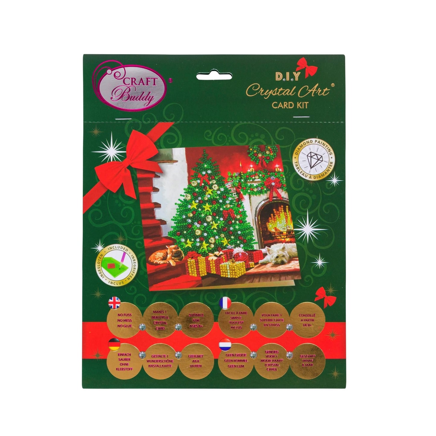 Craft Buddy 18x18cm DIY Crystal Christmas Card Kit ~ 2020 Designs