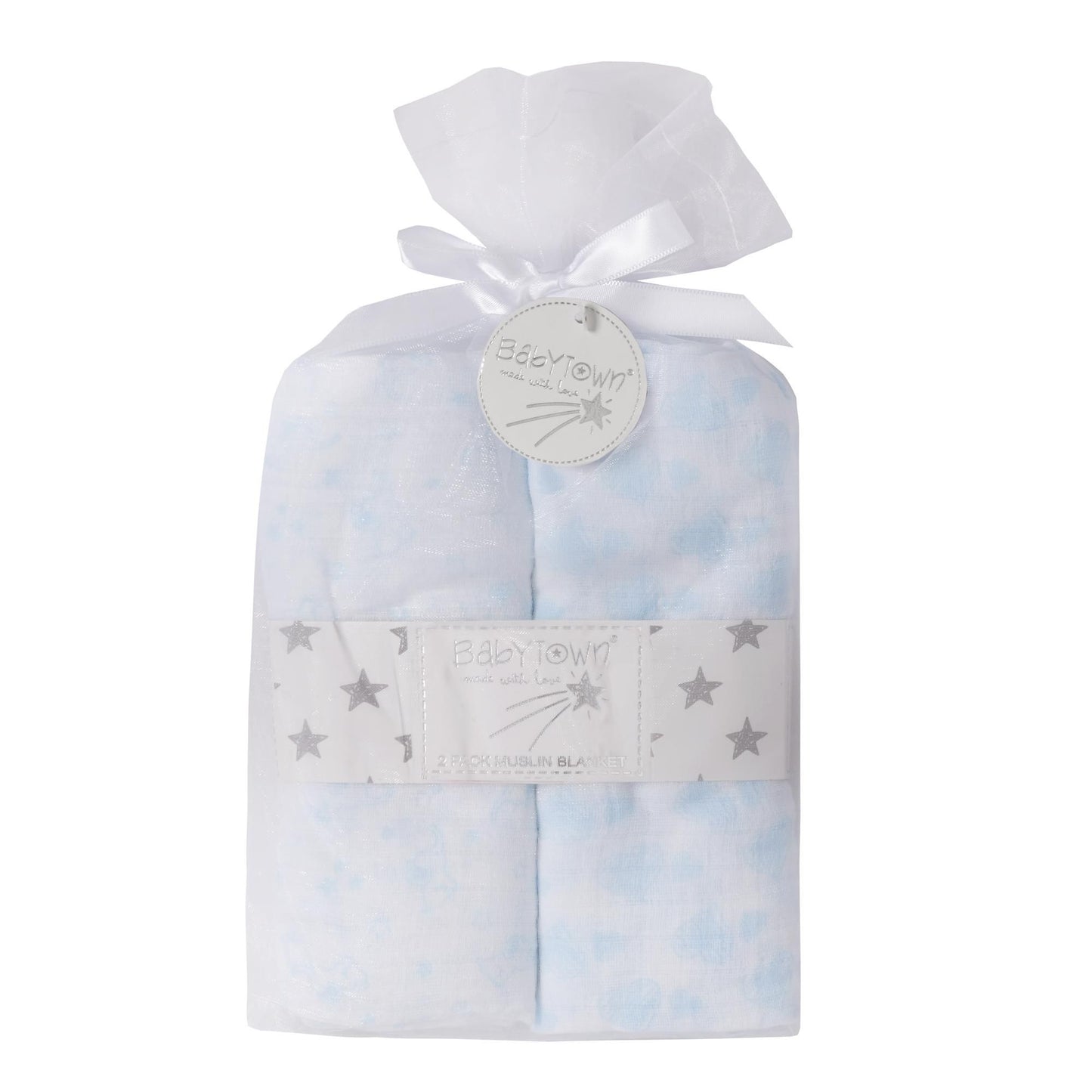 Babies 2 Pack Muslin Blankets