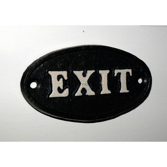 Sign/Plaque - Cast Iron/Metal - EXIT