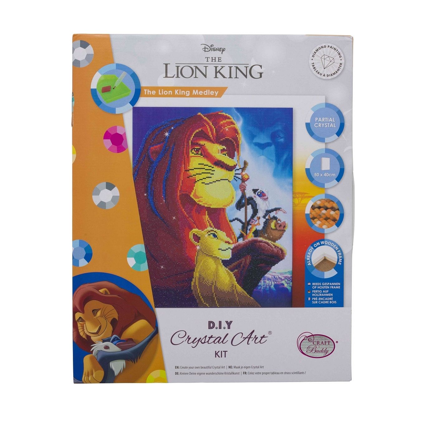 Craft Buddy Mounted Crystal Art Kit ~ Disney Range