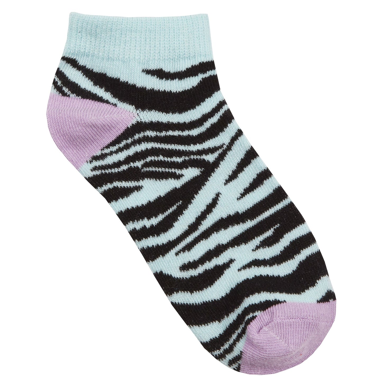 Girls 6 Pairs Animal Print Trainer Socks