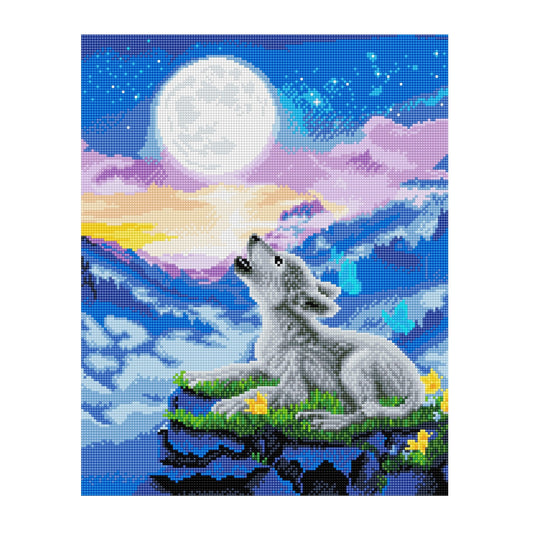Craft Buddy Full Crystal Mounted Crystal Art Kit 40cm x 50cm - Howling Wolf Club