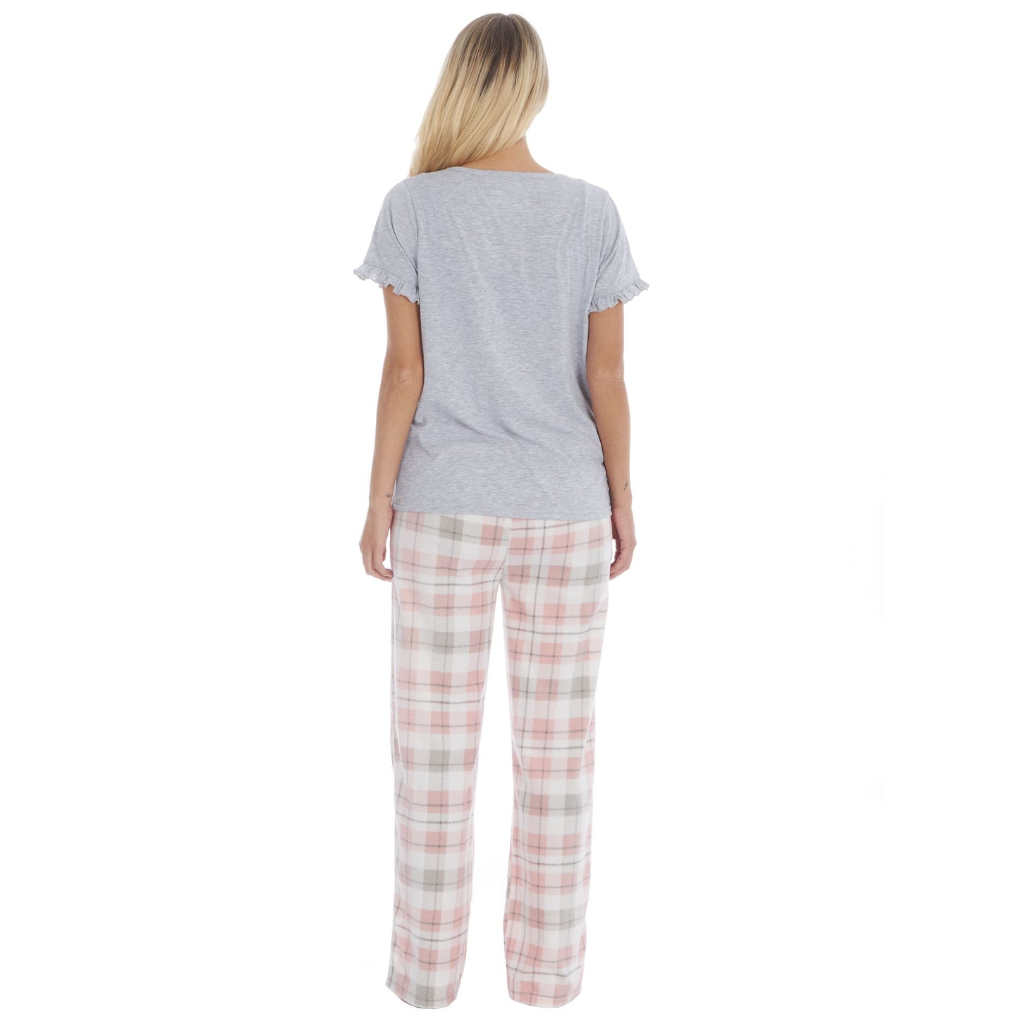 Ladies Panda Pyjama Set with Fleece Bottoms ~ S-XL