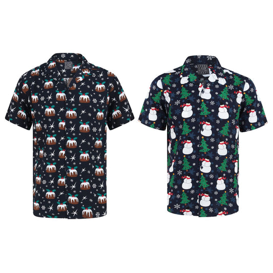 Mens Short Sleeve Christmas Shirt