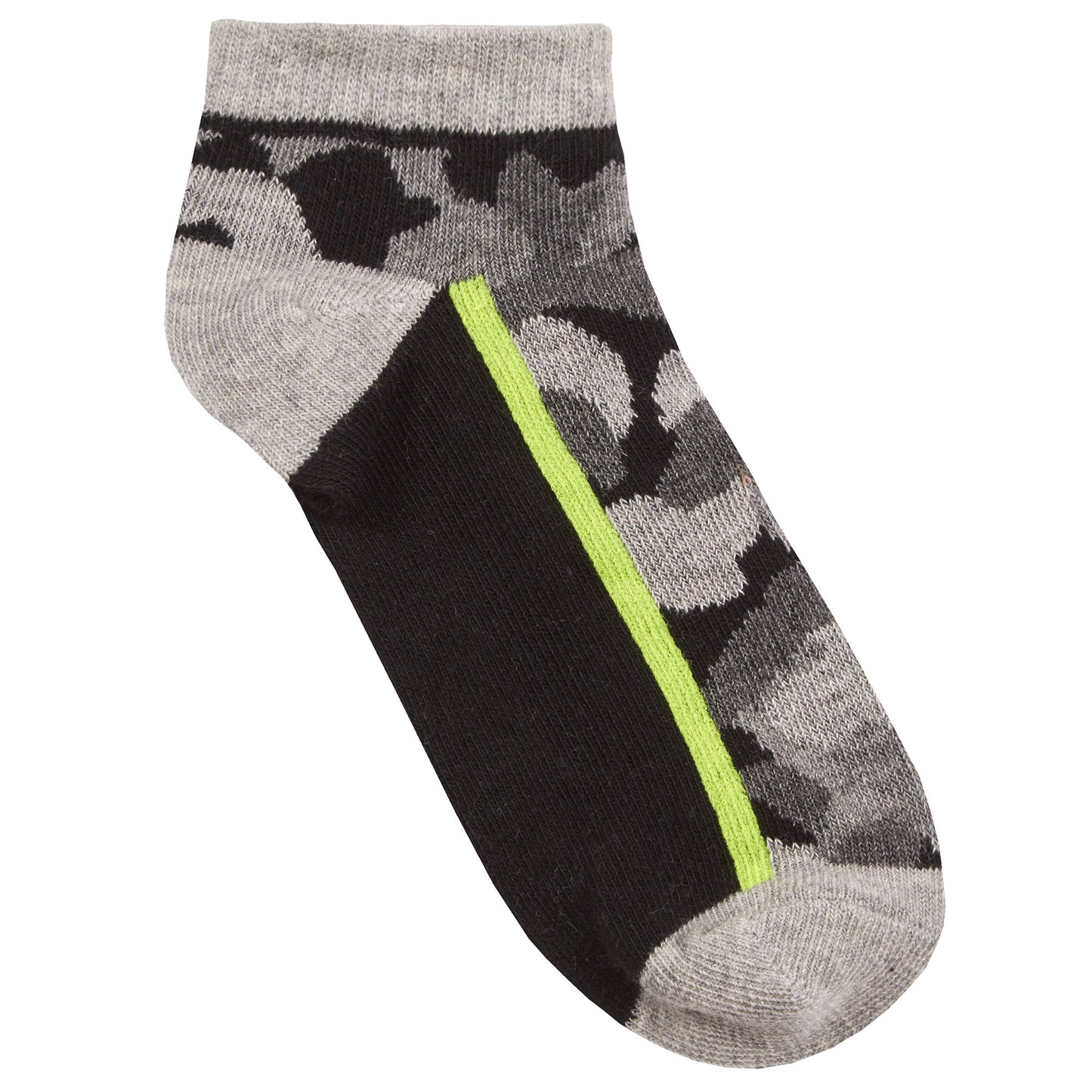 Childrens 6 Pairs Camo Print Trainer Socks