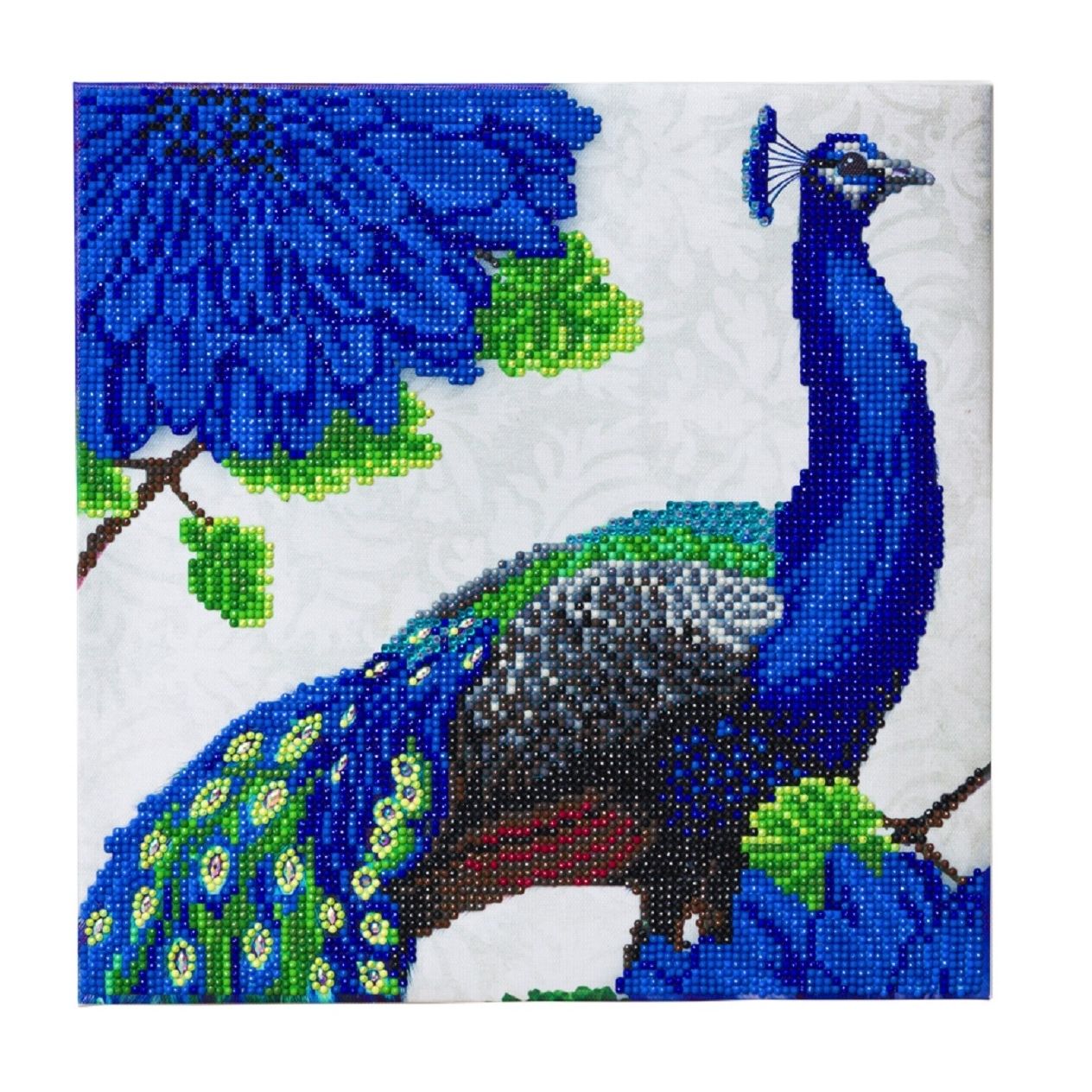 Craft Buddy Partial Crystal Mounted Crystal Art Kit 30cm x 30cm ~ Flowering Peacock