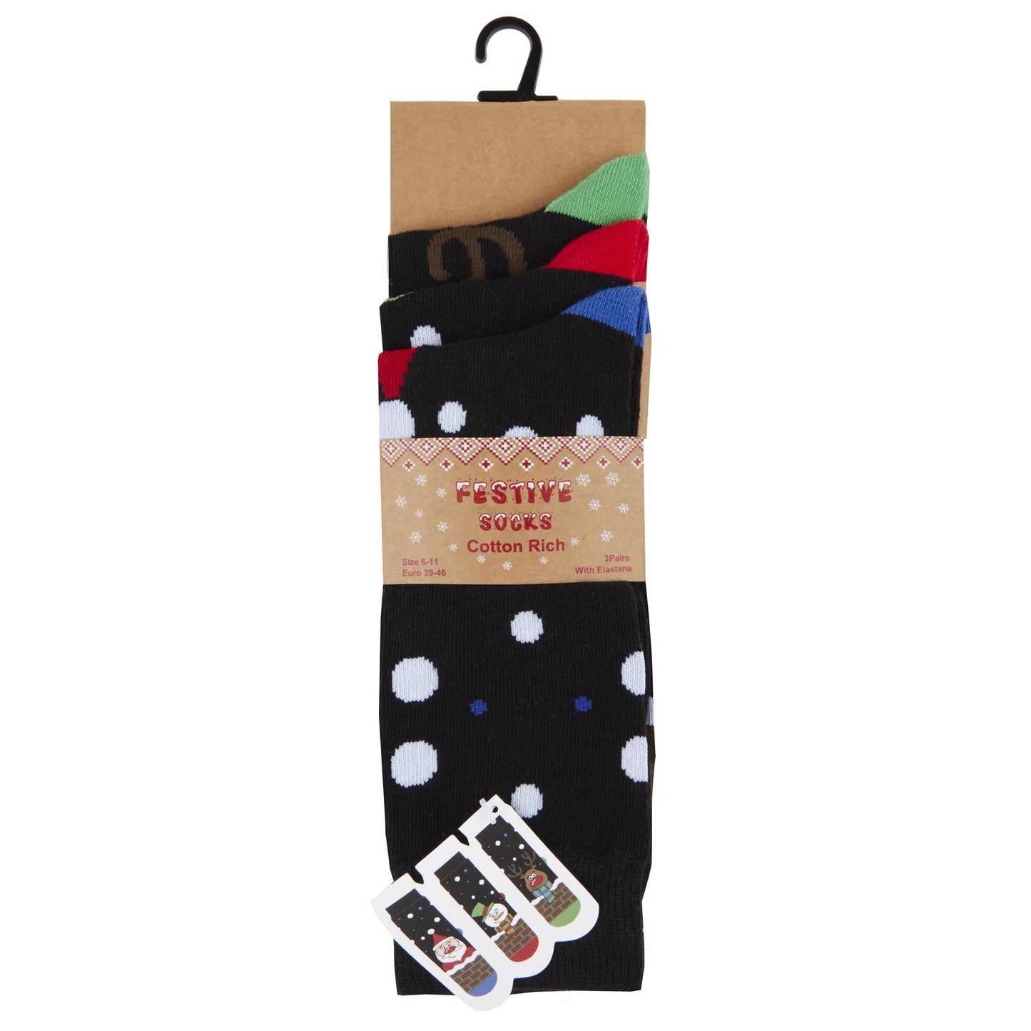 Adults 3 Pack Christmas Socks