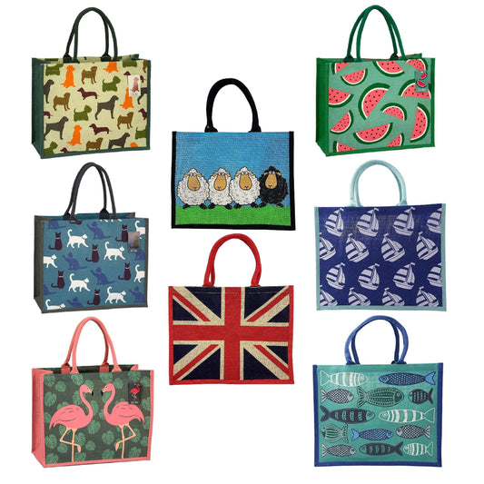 Box Shaped Jute Shopping Bag