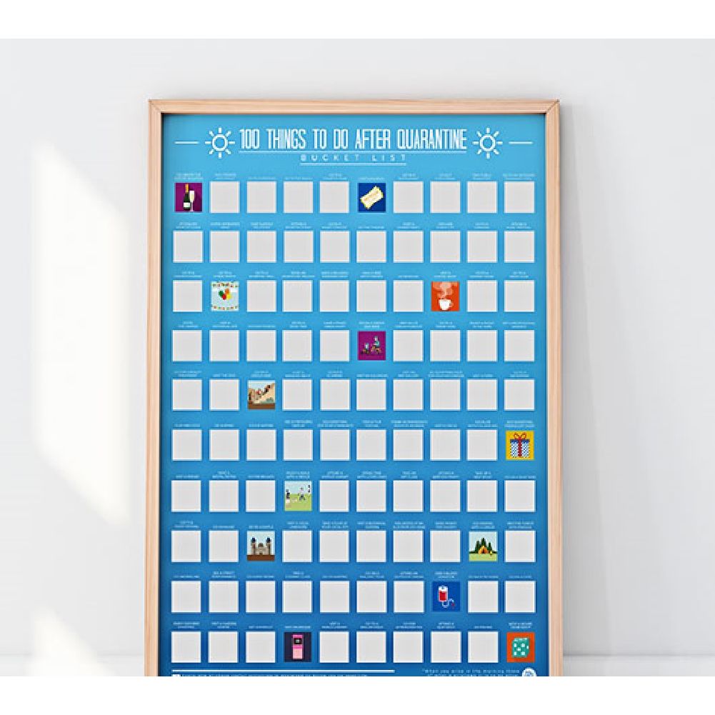 Scratch Off Poster/Bucket List - 100 THINGS TO DO AFTER QUARANTINE